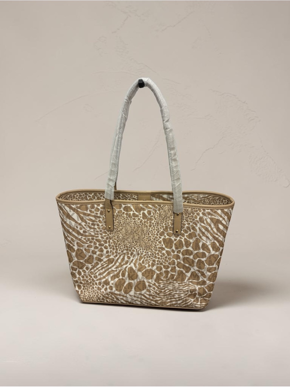 Michael Kors Carter Large Open Tote Camel Multi Animal Print NWT - Picture 3 of 5
